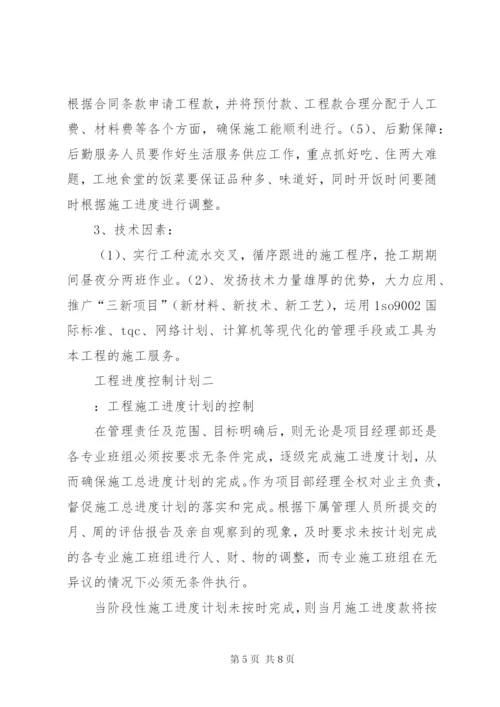 工程进度控制计划.docx