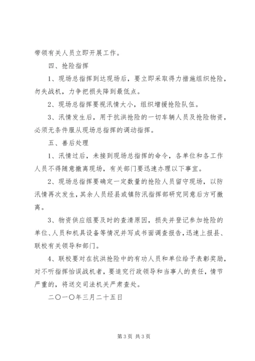 镇防汛抗旱指挥部防汛抗洪抢险工作预案_1 (2).docx