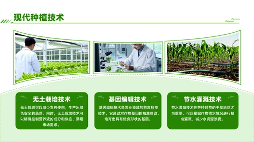 绿色商务风芒种时节农业新技术应用与推广