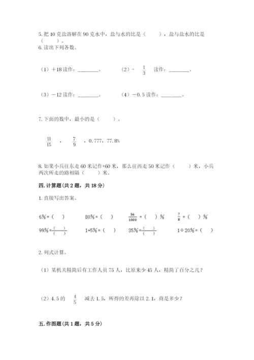 小学六年级下册数学期末卷含答案（夺分金卷）.docx