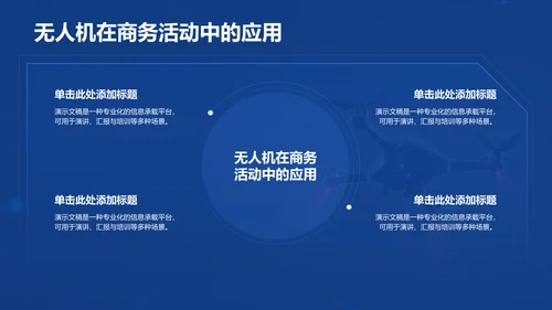 蓝色科技风无人机科普介绍PPT