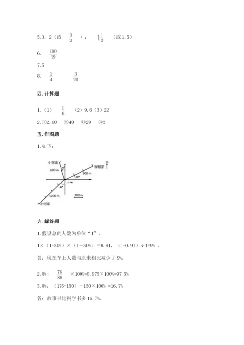 六年级上册数学期末测试卷附完整答案（精选题）.docx