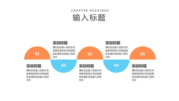 橙色扁平风工作总结汇报PPT模板