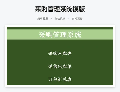 采购管理系统模版