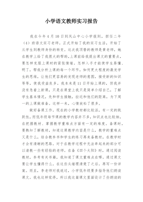 小学语文教师实习报告.docx