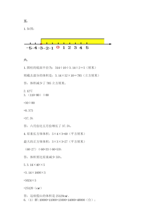 小学六年级升初中模拟试卷（达标题）.docx