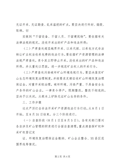 国土资源局打击非法采矿工作汇报 (3).docx