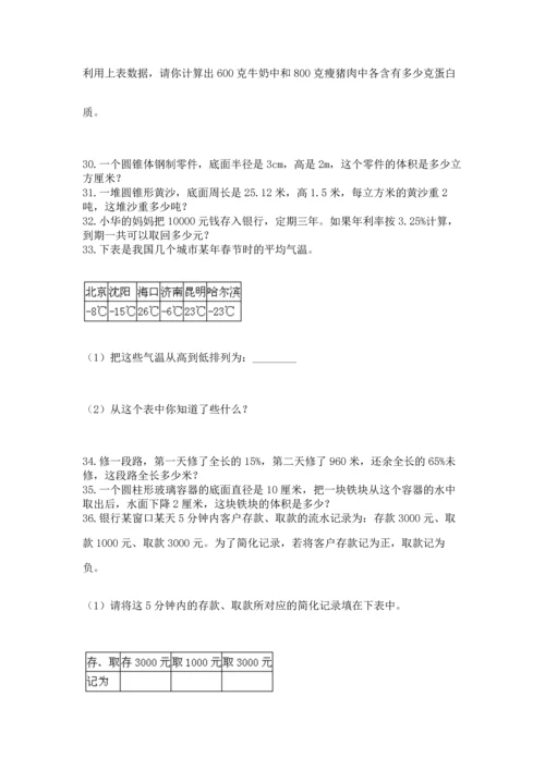 六年级小升初数学应用题50道附答案（模拟题）.docx