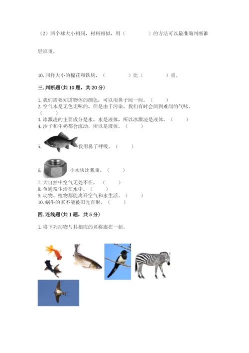 教科版一年级下册科学期末测试卷（历年真题）word版.docx
