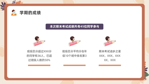 卡通一年级家长会PPT课件期末家长会