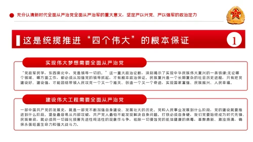 从严治军传承红色基因担当强军重任部队党课PPT