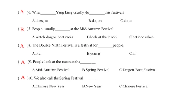 Unit 7 Chinese festivals(复习课件)-2023-2024学年五年级英语下学期