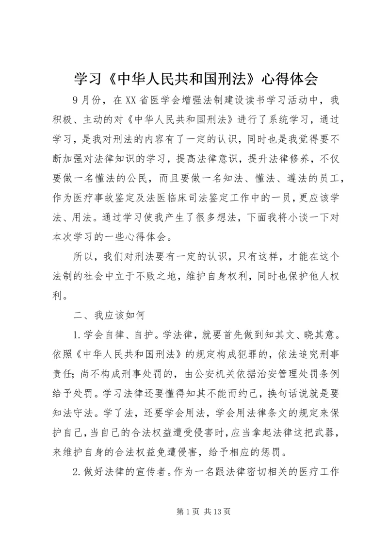 学习《中华人民共和国刑法》心得体会 (2).docx