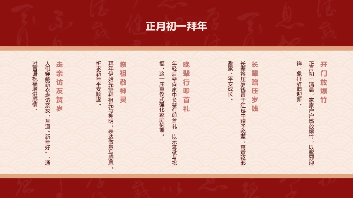 马到成功简约风春节文化与习俗