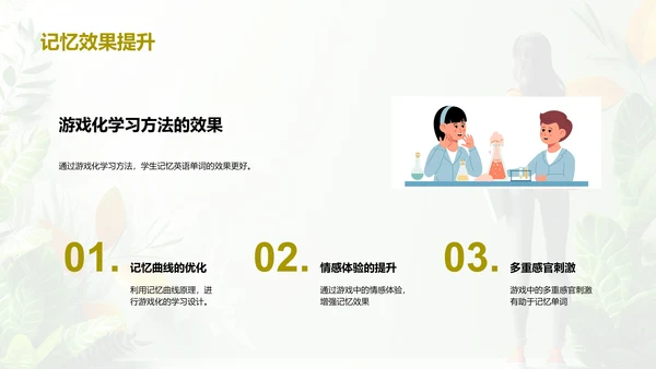 英语单词游戏学习PPT模板