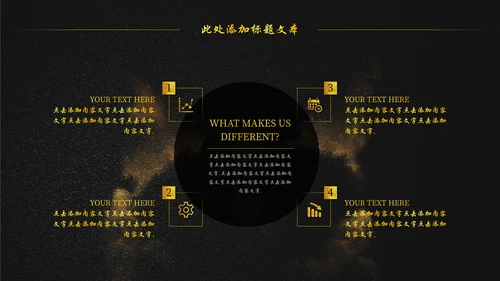 大气黑金蜕变公司年终总结通用PPT模板