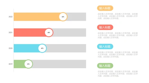 一键换色柱状图样式合集PPT模板