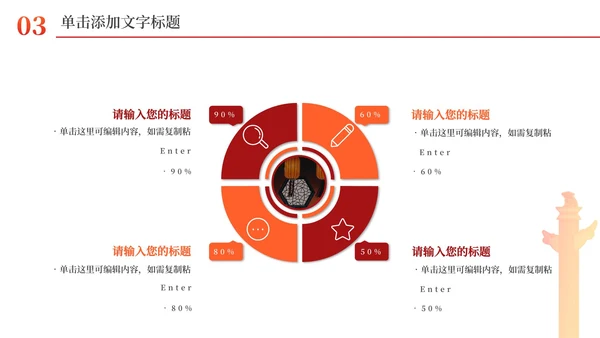 红色党政工作汇报PPT模板