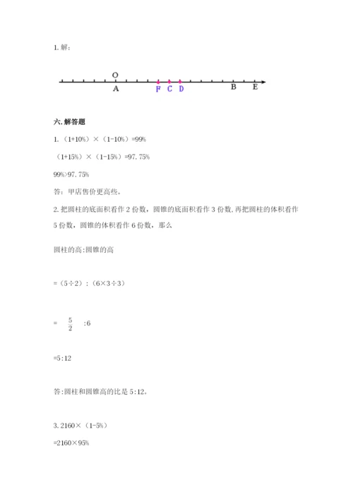 小学六年级下册数学期末卷附完整答案【必刷】.docx