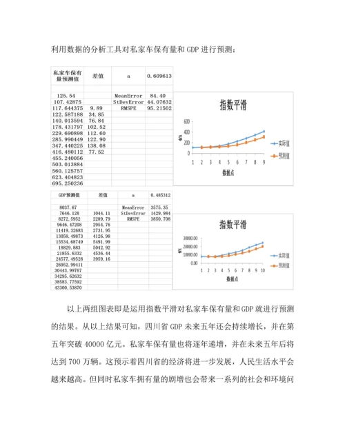 统计学论文-经济发展对私家车拥有量的影响—以四川省为例.docx
