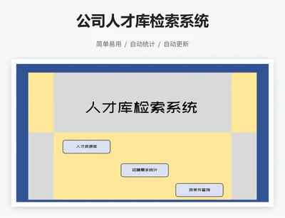 公司人才库检索系统