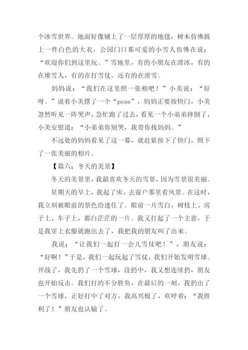 冬天的美景作文300字.docx