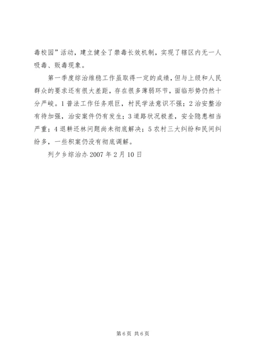 全市一季度综治信访维稳工作形势分析 (4).docx