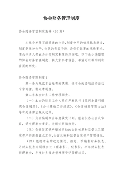 协会财务管理制度.docx