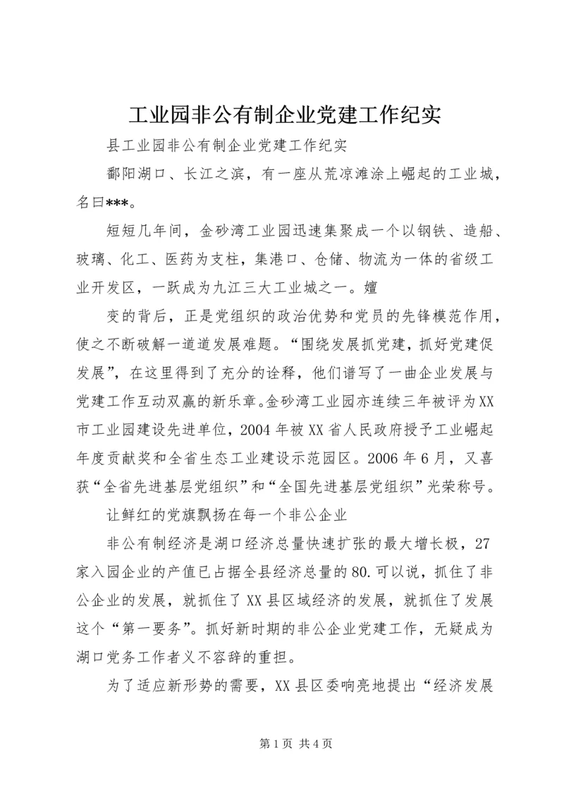 工业园非公有制企业党建工作纪实 (3).docx