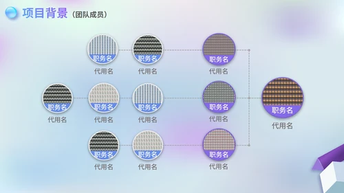 弥散清新梦幻毛玻璃项目成果汇报PPT模板