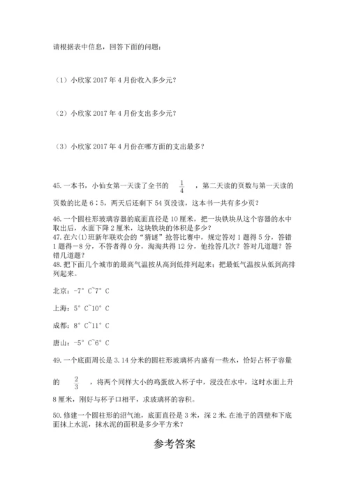 小升初数学应用题50道word.docx