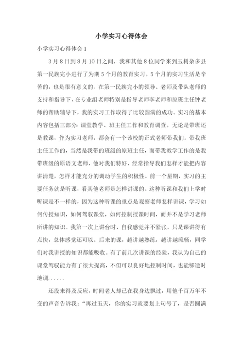 小学实习心得体会.docx