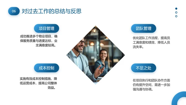 物业管理经理述职报告PPT模板