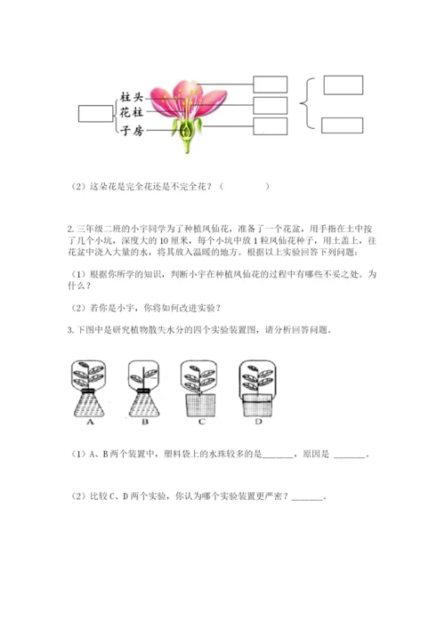 教科版四年级下册科学第一单元《植物的生长变化》测试卷及答案（夺冠）.docx