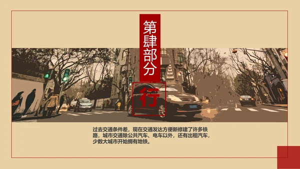 改革开放衣食住行PPT模板
