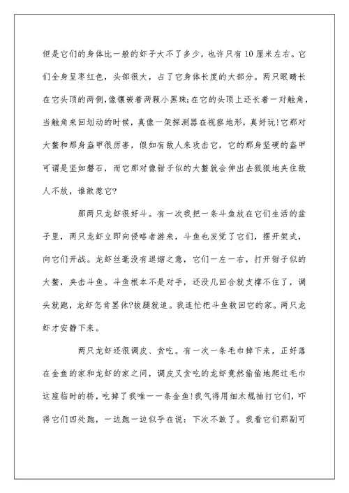 我最喜欢的动物的作文400字5篇