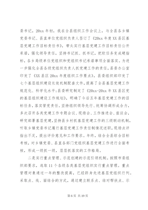 某年书记抓党建工作述职报告范文.docx