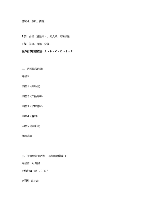 人工智能电话机器人应用和户拉面话术模板