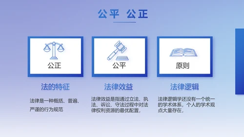 蓝色大气法律律法讲座动态PPT