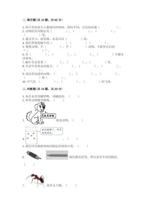 教科版一年级下册科学期末测试卷（历年真题）word版.docx