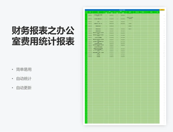 财务报表之办公室费用统计报表