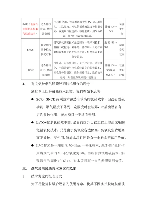 th锅炉烟气脱硫脱硝重点技术专题方案解析.docx