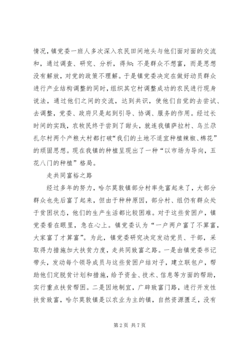 小康路上迈大步（镇党委先进材料）.docx
