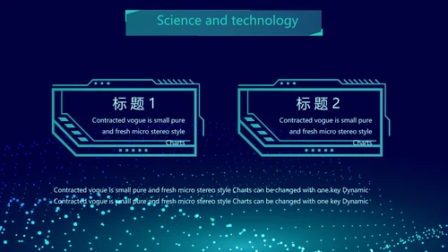 蓝色科技互联网工作总结汇报商务动态PPT