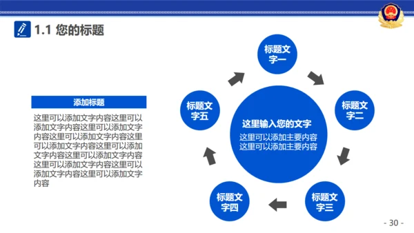 公安警察治安工作汇报通用PPT模板