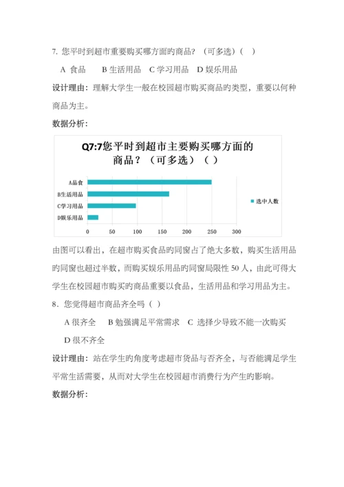 大学生校内超市消费行为调查汇总报告.docx