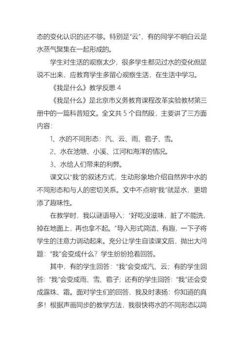 《我是什么》教学反思