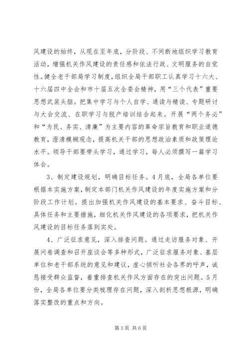 老干部局加强机关作风建设实施方案 (5).docx