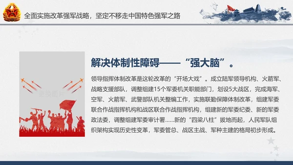 引领人民军队推进强军兴军建军节PPT模板