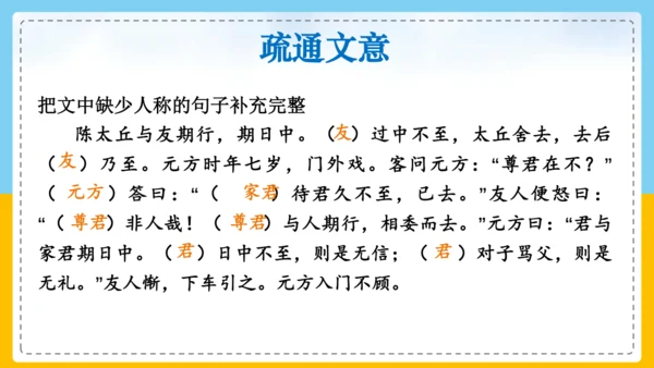 第8课《陈太丘与友期行》课件